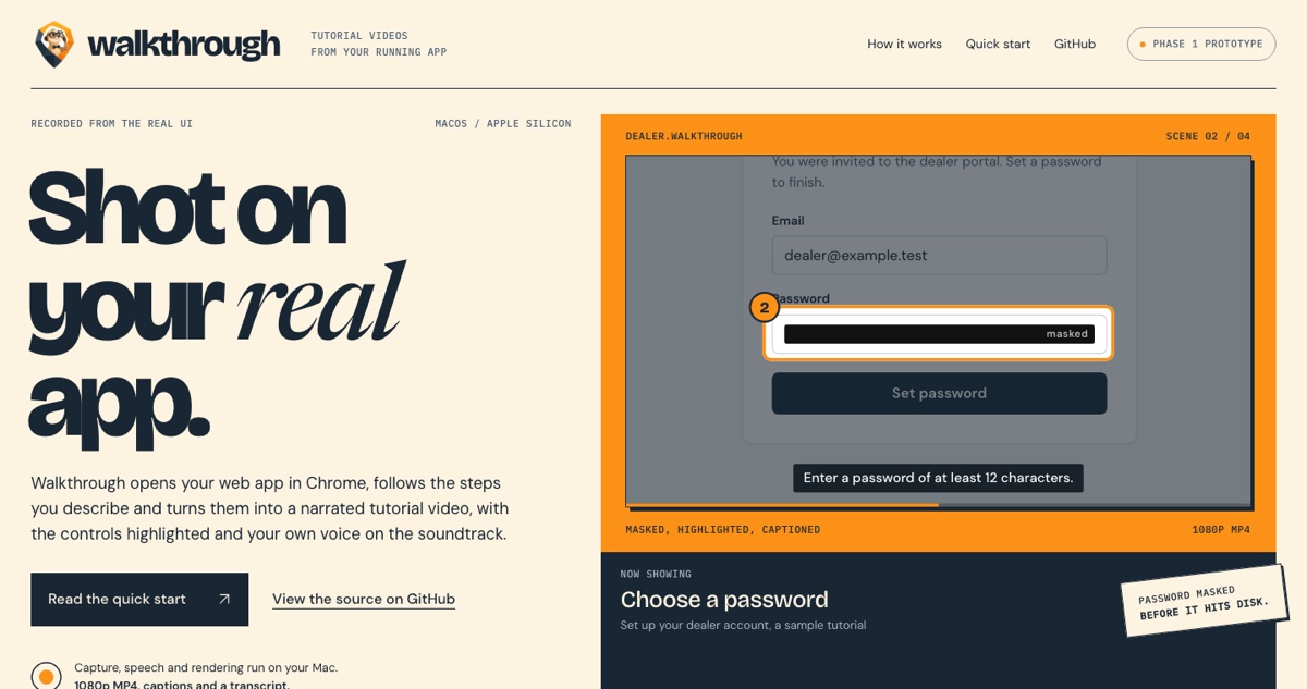 Walkthrough website